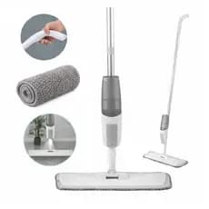 RODO MOP SPRAY ESFREGAO 3 EM 1 LIMPA SECA VASSOURA DISPENSER RESERVATORIO BORIFADOR PANO MICROFIBRA INOX PROFISSIONAL