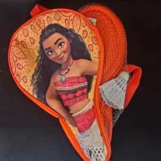Bolsa  Raquete com Peteca Personalizada Tema Moana