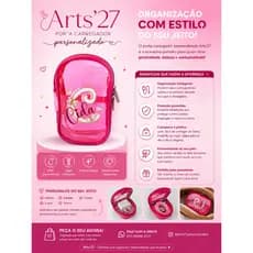Porta Carregador Personalizado com Nome | Mini Necessaire Compacta