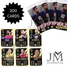 200 Figurinhas FIFA Cards Com 4 Em Cada Pacotinho 50 Total Para Bafo Jogos De Cartas e Coleção