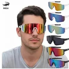 Óculos Esportivos Masculinos com Lentes Espelhadas Coloridas UV
