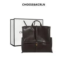 Mochila de Couro Curtido Vegetal Retro da CHOESE&KCRLN para Mulheres e Homens, Mochila de Grande Capacidade para Viagens