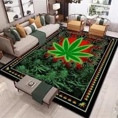 Bob Marley Reggae Música Estilo Jamaicano Maple Leaf Área Tapete , Impressão Decorar Aplicável À Sala De Estar Quarto