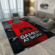 Tapete De Jogo De Jogador De Desenho Animado 3D , Decorativo De Sala De Estar E Quarto Antiderrapante De Cozinha Banheir