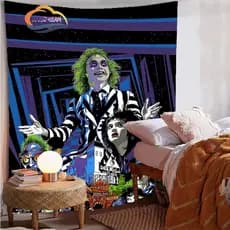 Filmes Beetlejuice American Horror Film Tapeçaria Animada Decoração De Casa Pano De Fundo