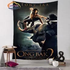Tapeçaria De Sala De Estar Thai Star Tony Jaa Série ONG-BAK Pano Suspenso Ou banner-Presente Para Fãs De Fundo Decorativ