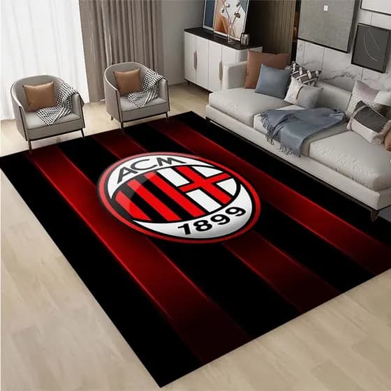 Tapete Impresso Com Logotipo Da Equipe A-AC Milan , Decorativo Para Sala De Estar E Quarto , Capacho Antiderrapante Cozi