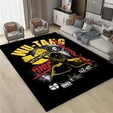 Tapete WU-TANG Impresso Em 3D , Decorativo Para Sala De Estar E Quarto Antiderrapante Cozinha Banheiro De Porta