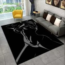 Tapete Impresso Abstrato 3D , Decorativo De Sala De Estar E Quarto Antiderrapante De Cozinha Banheiro De Porta