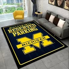 Tapete Com Logotipo W-WOLVERINES Impresso Em 3D , Decorativo Para Sala De Estar E Quarto Antiderrapante Cozinha Banheiro