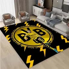 Tapete Impresso Com Logotipo Da Equipe D-Dortmund , Decorativo Para Sala De Estar E Quarto , Capacho Antiderrapante Cozi