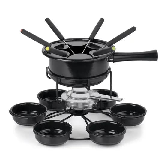 Conjunto Kit Jogo de Fondue Panela Giratorio Viena 16 Pcs Completo
