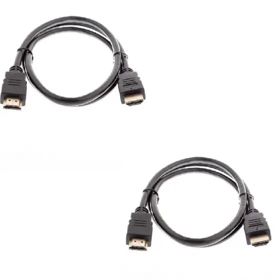 Kit 2 Cabos HDMI 4K 1 Metro TVs DVD Home Game Alta Resolução