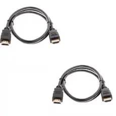 Kit 2 Cabos HDMI 4K 1 Metro TVs DVD Home Game Alta Resolução