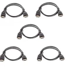 Kit 5 Cabos HDMI 4K 1 Metro TVs DVD Home Game Alta Resolução