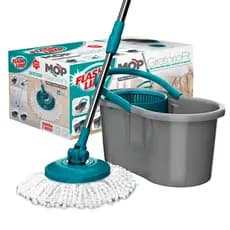 Mop Giratório Ajustável Fit Esfregão Balde 360 - Flash Limp