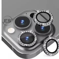 Kit 3 Películas Lente Câmera Diamante Compatível iPhone 15 Pro e 15 Pro Max