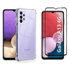 Kit 2 em 1 Capa TPU Anti Impacto + Película Vidro 3D Compatível Galaxy A13 4G