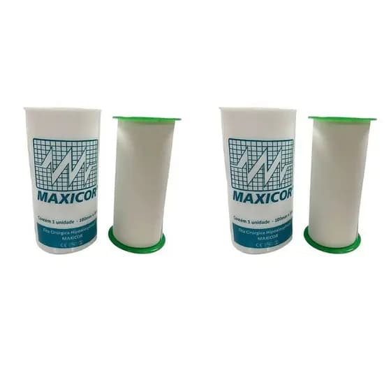 Kit C/2 Fitas Micropore Branca Cirúrgica 10cm X 10 Metros - Maxicor
