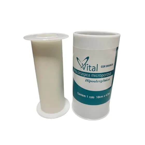Fita Micropore Branca 10cm x 4,5 Metros - Vital