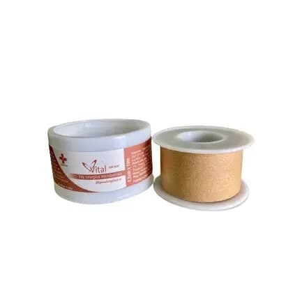 Fita Micropore Bege 2,5cm x 10 Metros - Vital