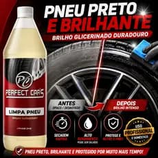 Limpa Pneu Glicerinado Pretinho Brilho Intenso Duradouro Carro Lava Rápido Profissional 1L 5 Litros