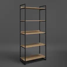 Estante Alta Estilo Industrial Com 05 Prateleiras Multiuso