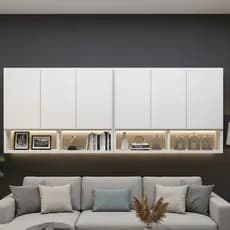 QUEIMA DE ESTOQUE Kit Armário Aéreo Suspenso 6 Portas – Estilo e Organização na Sala