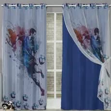 Cortina Estampado Infantil Voil e Forro 2.80X2.20 (Decoração, Menino, Menina, Quarto, Baby, Bebe)