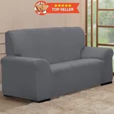 Capa De Sofá 4 Lugares Malha Gel Ajuste Perfeito – Modelo Coladinha Decoração Sala