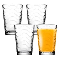 Jogo 4 Copo Vidro Baixo Drink Vidro Grosso Agua Suco Transparente 190ml