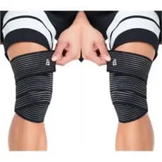 Kit 2x joelheira musculação faixa de compressão multiuso com fechamento proteção joelho tornozelo pulso coxas tensor