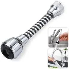 Extensor Arejador Prolongador Bico De Torneira Pia Cromado Inox Chuveirinho Arejador Para Cozinha Tanque Flexível 360°