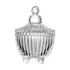 Bomboniere Potiche de Cristal com Pé e Tampa Carrossel Lyor Decorativa para Doces e Balas Joias