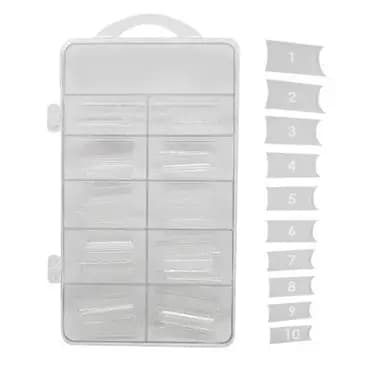 Kit com 100 Tips Postiças Curvatura C Para Alongamento Leitosa