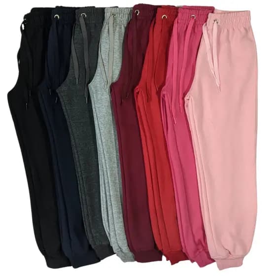 Kit 5 moletinho infantil calça de frio moletom cores variadas premium