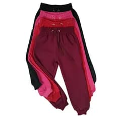 kit 4 calças moletom para menino e menina elastano infantil juvenil com punho