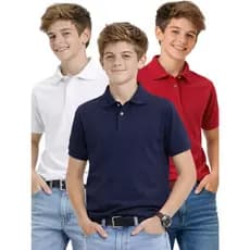 Camisa Polo Piquet Tecido Premium Gola Polo Infantil Juvenil Menino Masculina