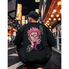 Camiseta Oversized Anime Jujutsu Kaisen Personagem Sukuna Frete Gratis