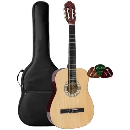 Kit Violão Acústico Iniciante Vogga Vca103n Natural + Capa + Palheta