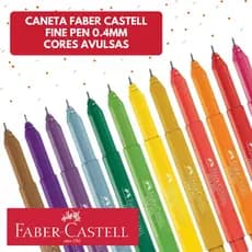 Caneta Fine Pen 0.4mm Faber Castell    - Unidade Cores Variadas