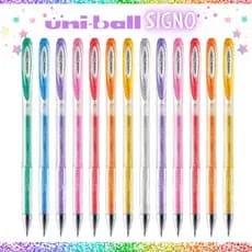 Caneta Uni-Ball Signo Sparkling Gel Glitter 0.7mm - Mitsubishi