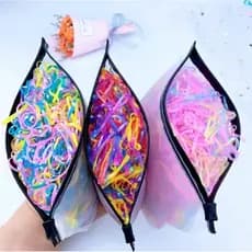 KIT 12 BOLSAS COM 6000pcs/bag Faixa De Borracha Descartável Pacote De Gravata Elástica Colorida Para Cabelos