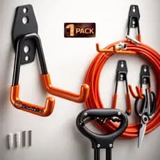 Suportes De Parede Aço Multiuso 20kg Gancho Horizontal Bike Mangueira Escada Ferramentas Organização Garagem Oficina