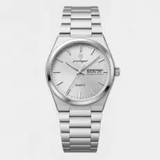 Relógio Masculino a Prova D' Agua Moderno Luxo Poedagar Old Money Aço Quartzo Prata Classico Vintage esportivo