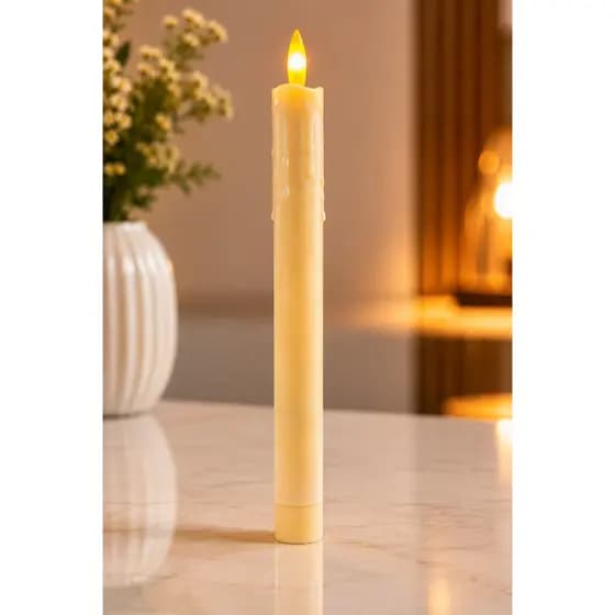 Kit Vela Led Eletrônica Decoração Chama viva Realista + Pilha AA