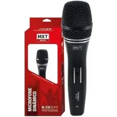 Microfone Dinâmico C/ Chave M-235 Black Profissional C/ Fio Cabo 3m