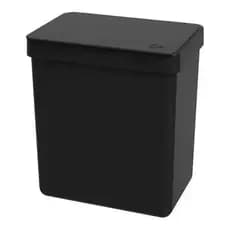 Lixeira Cozinha Pia 2,5l Cesto De Lixo C/ Tampa Esconde Saco Cor Preto