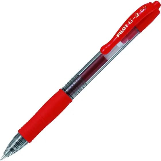 Caneta Gel Hidrográfica Pilot G2 0.7mm Vermelho