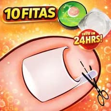 Kit 10/20/30 Órtese Corretora Unha Encravada - Fita e Fibra Formato C Tubular - Tratamento e Alívio